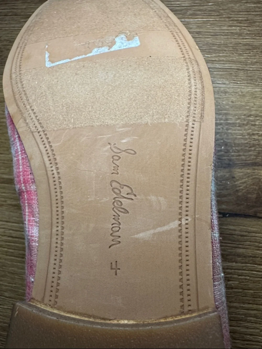 Girls Sam Edelman Loraine Horse Bit Loafer Red/Natural. Size 4